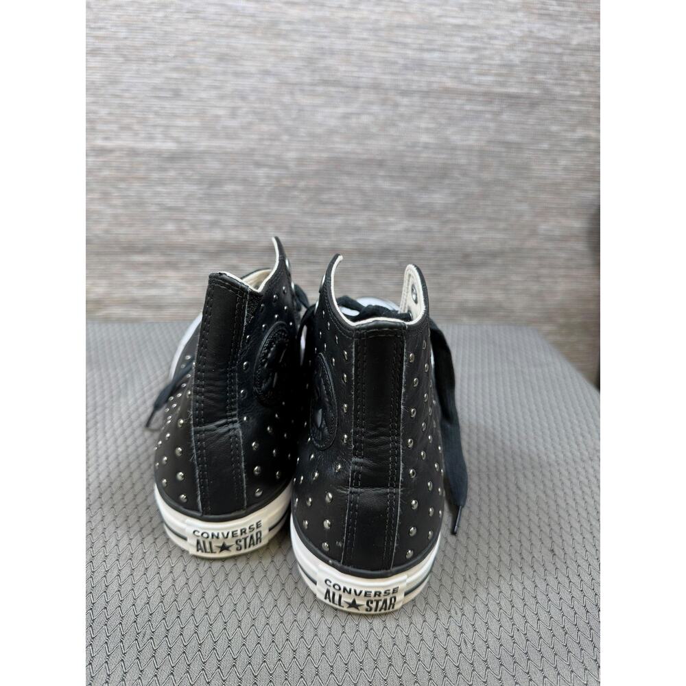 Converse Chuck Taylor All Star 2 Shoes Womens 9 Black Leather Studded 561682C - Picture 6 of 12